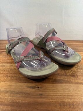 Merrell Distritc Mendi Slip-on Thong Sandals Grey/Pink Size 8